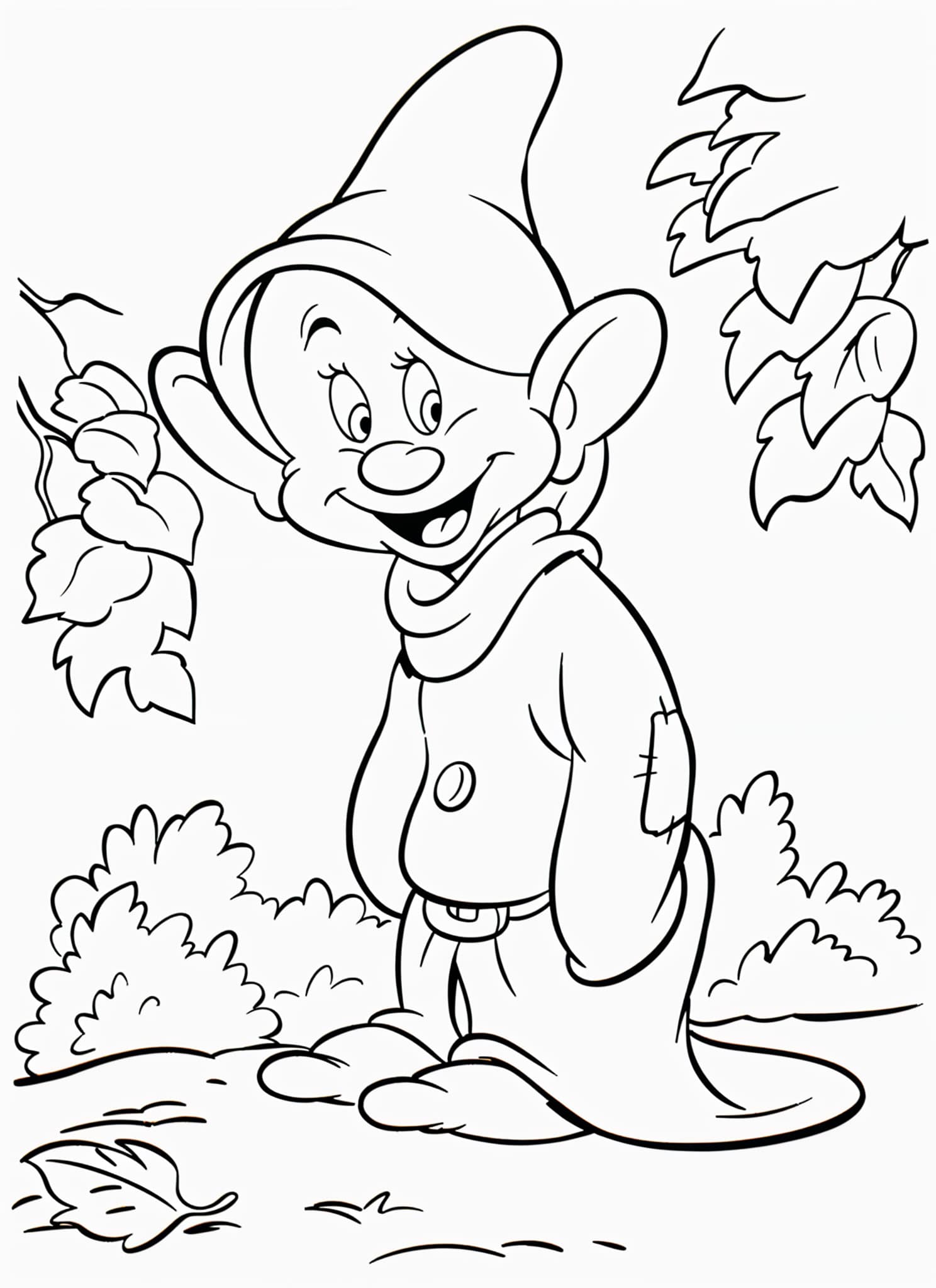 Disegno di cucciolo di Biancaneve da colorare