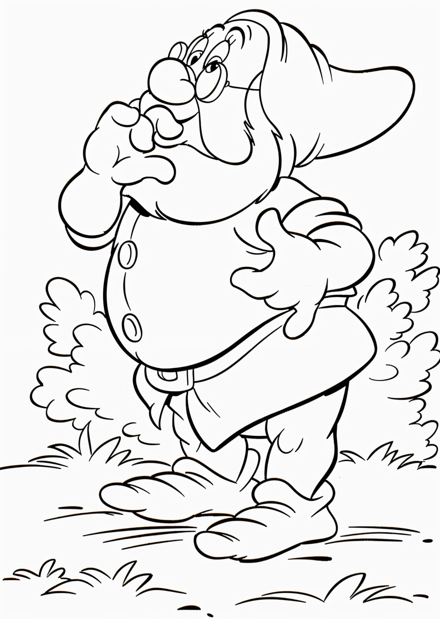 Disegno di dotto di Biancaneve da colorare