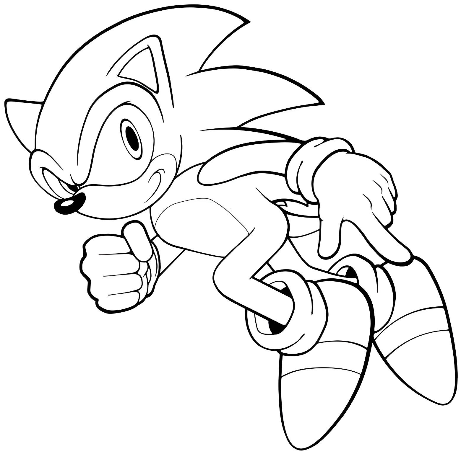 Disegno di Sonic da stampare e colorare