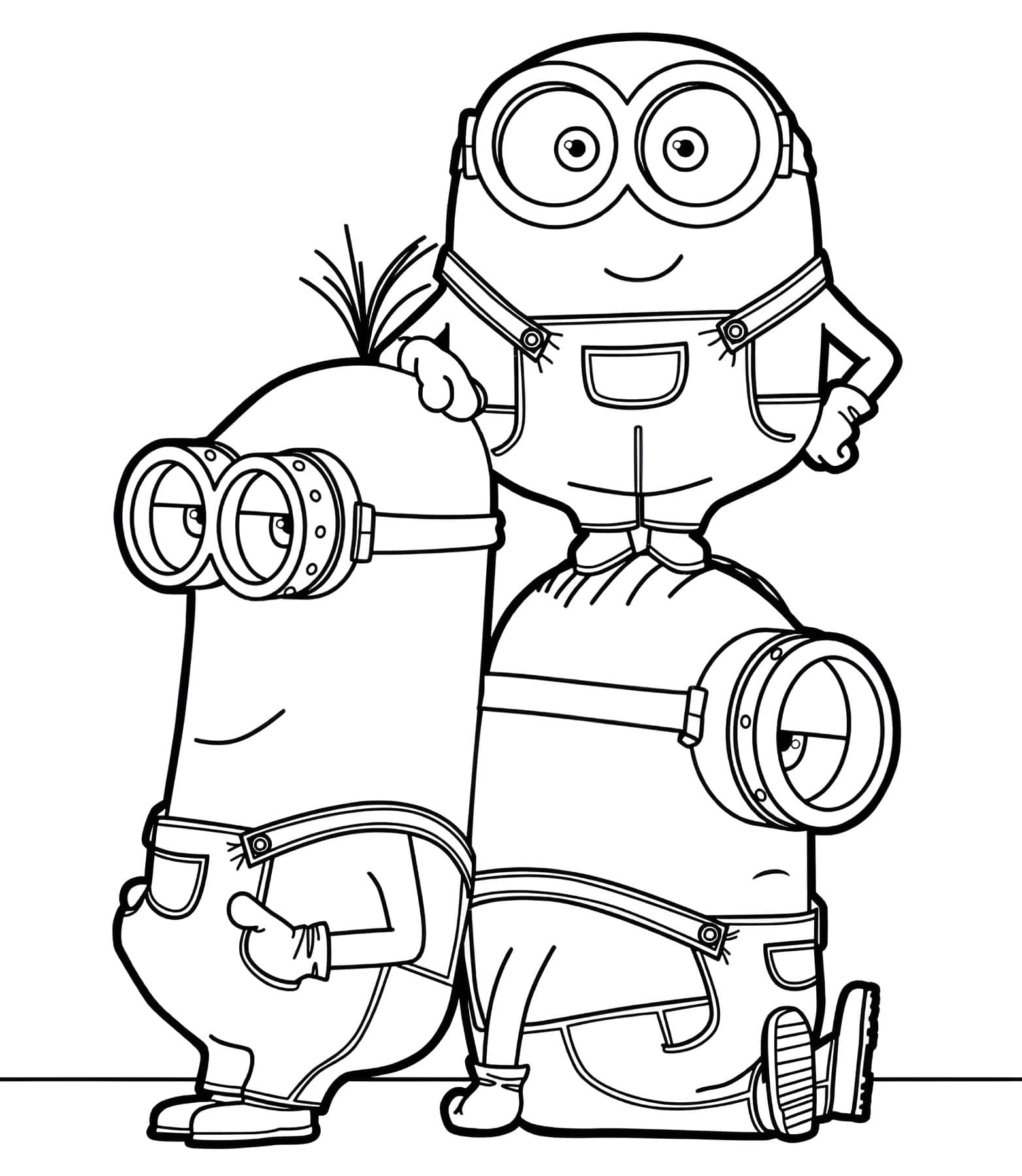 Pagina da colorare dei Minion