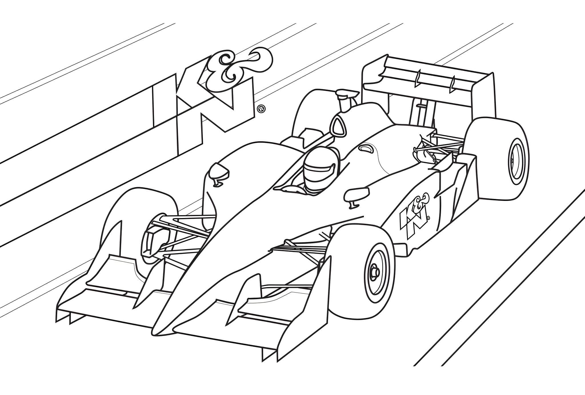 Immagine formula 1 da colorare