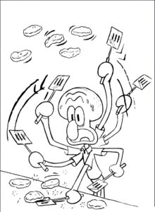 Lula mollusk drawing culinaria coloring