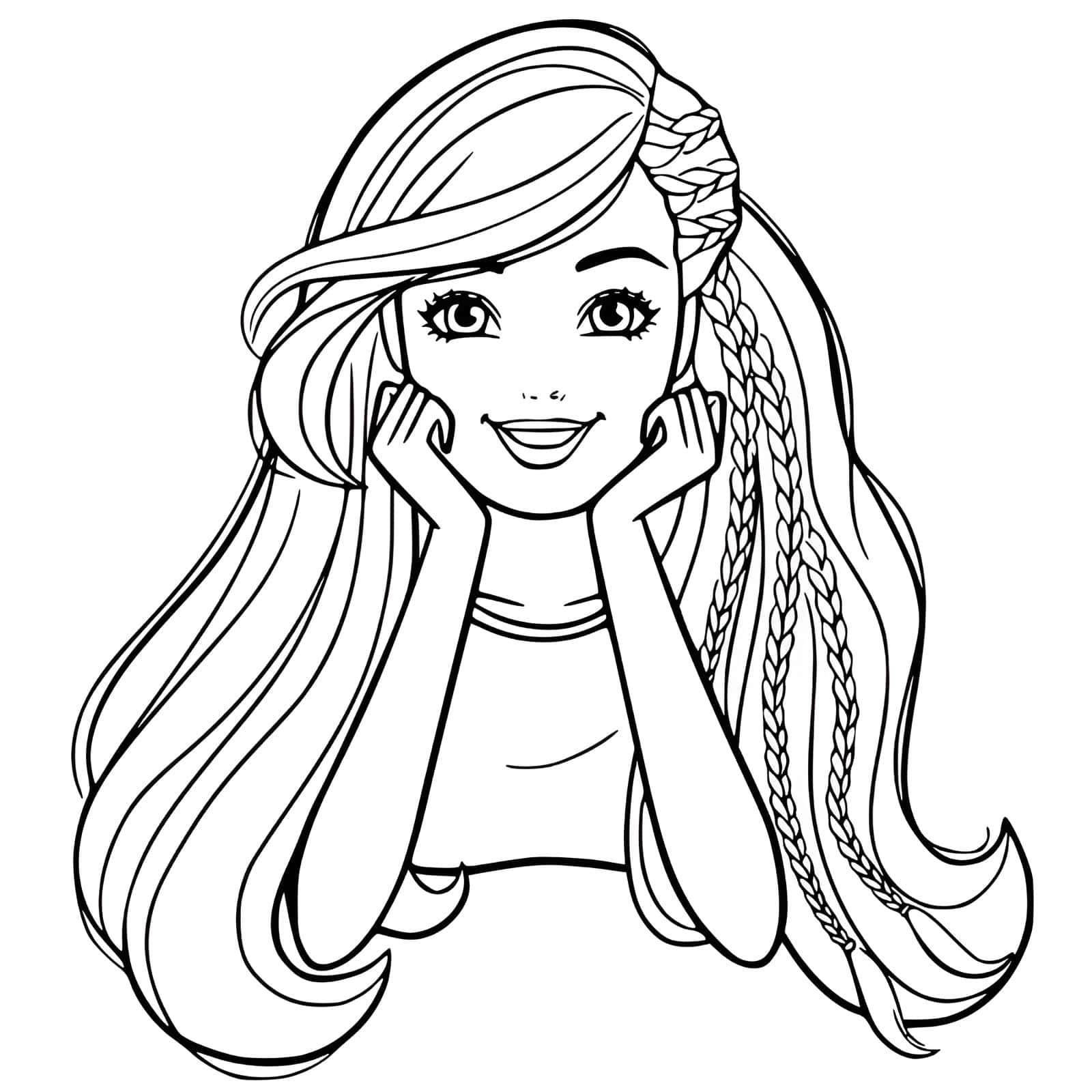 Disegno barbie con serrature da colorare