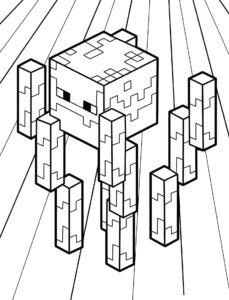Blaze di minecraft da stampare e colorare