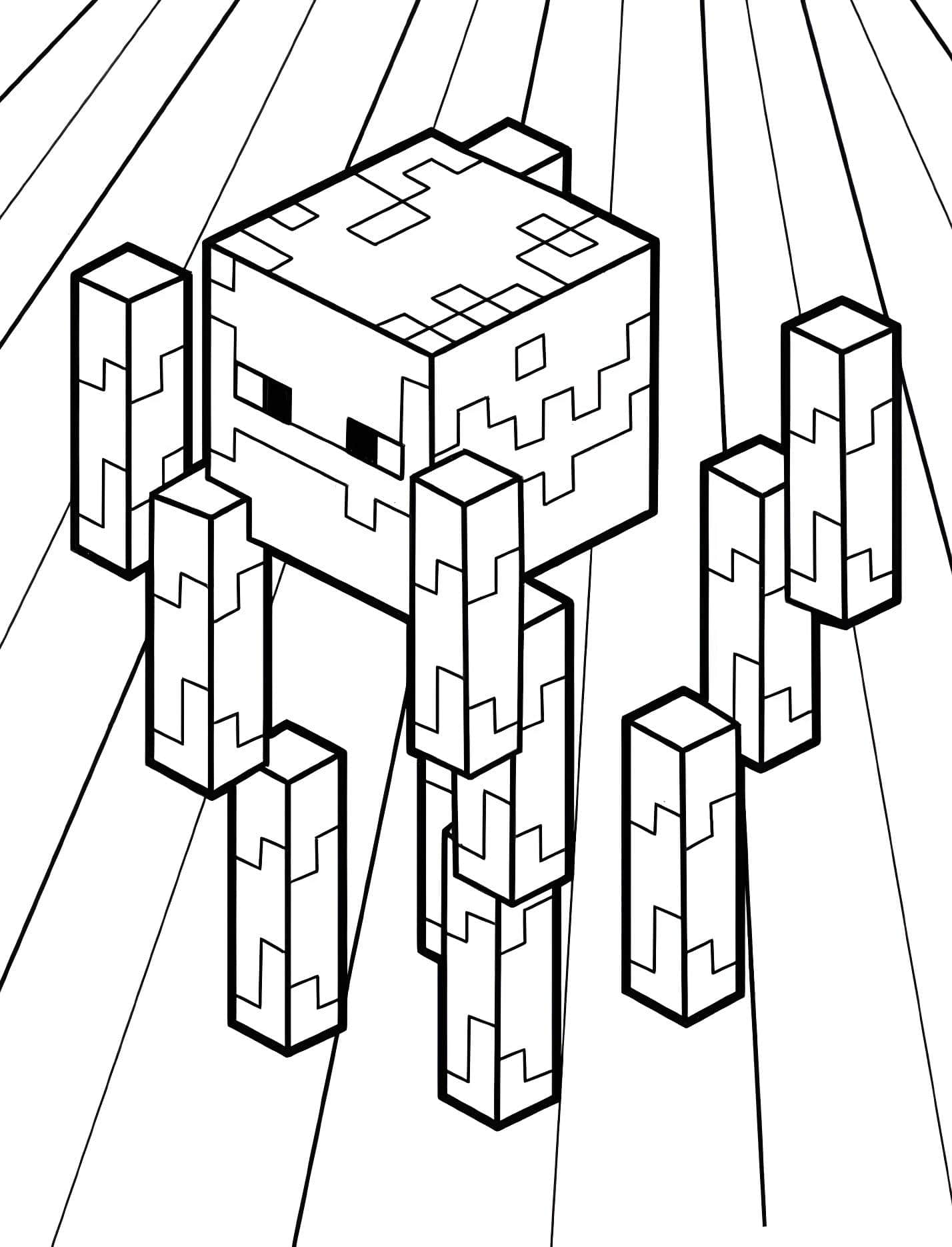 Blaze di minecraft da stampare e colorare