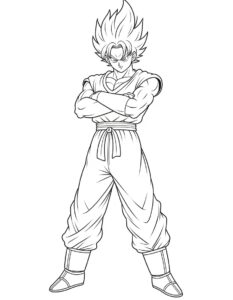 Disegno di goku da stampare