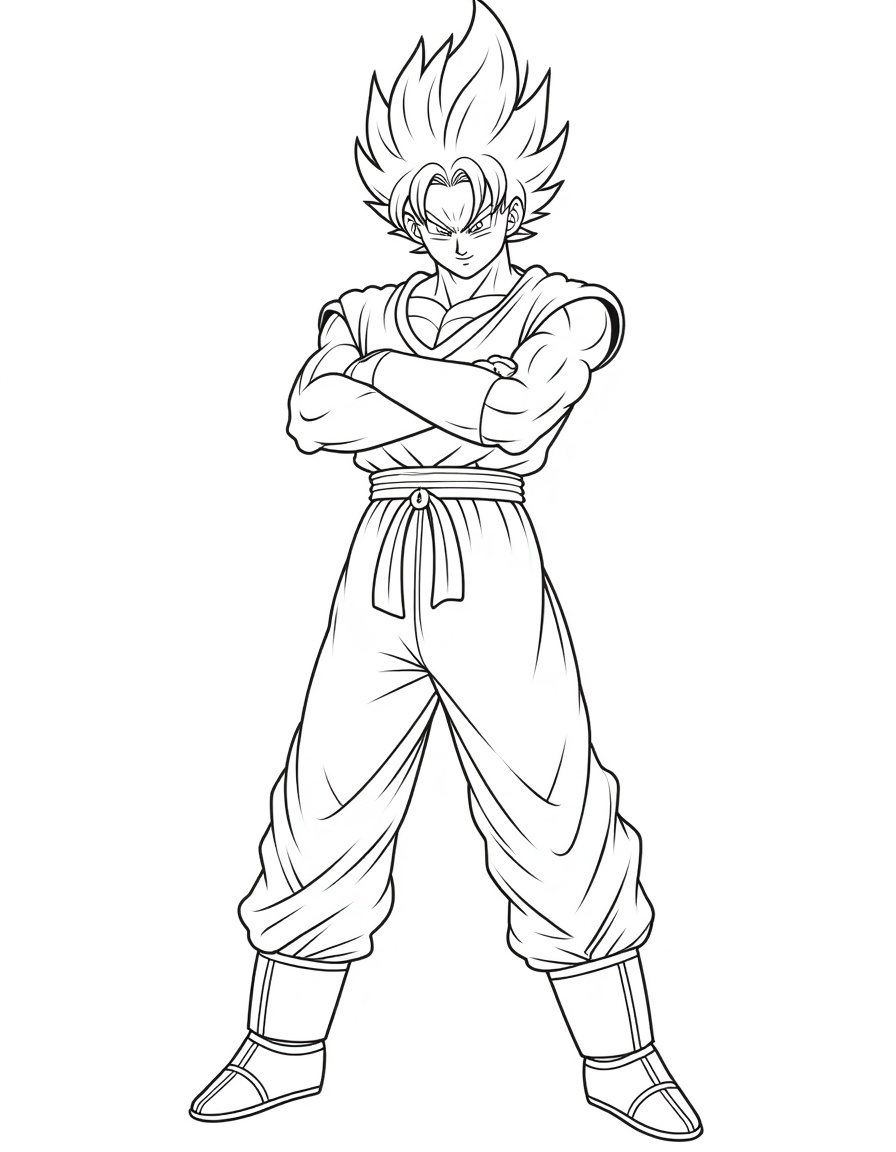 Disegno di goku da stampare