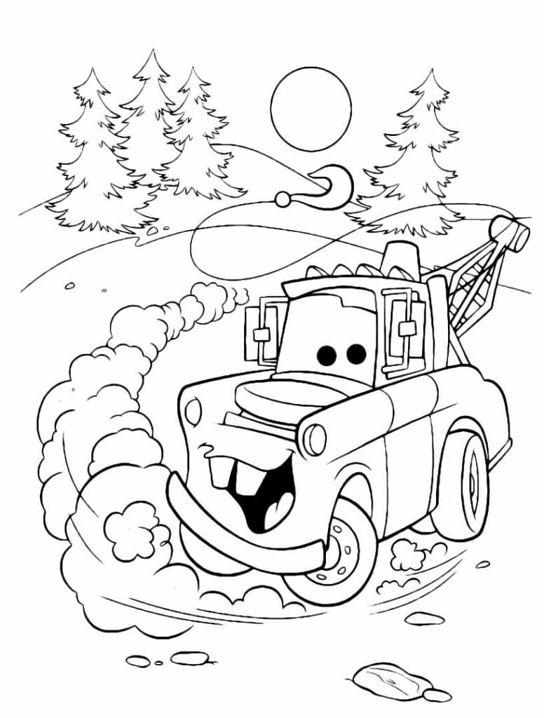 Disegno di mater di cars da colorare e stampare