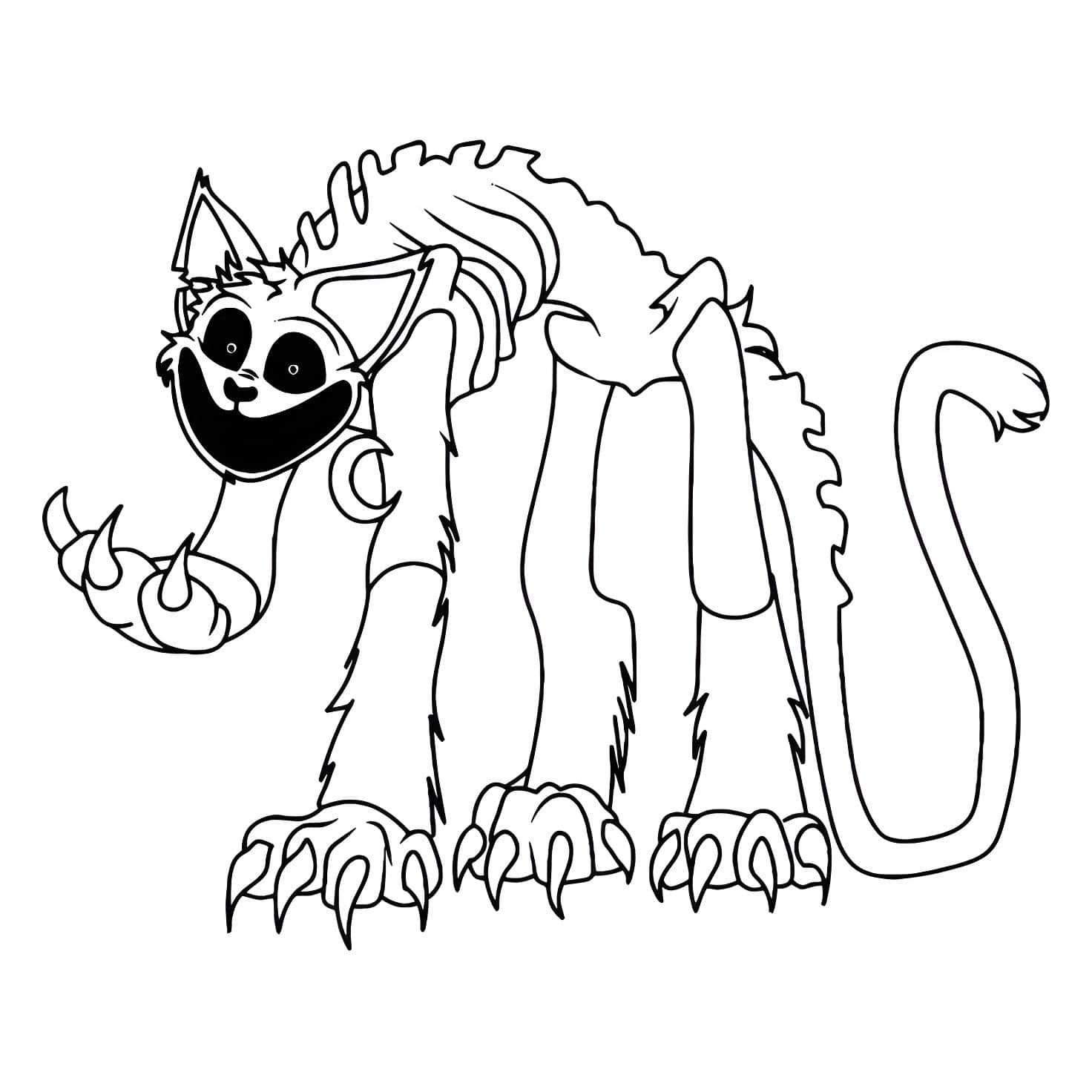 Disegno di catnap mostro da colorare