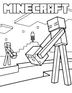 Enderman di minecraft da colorare