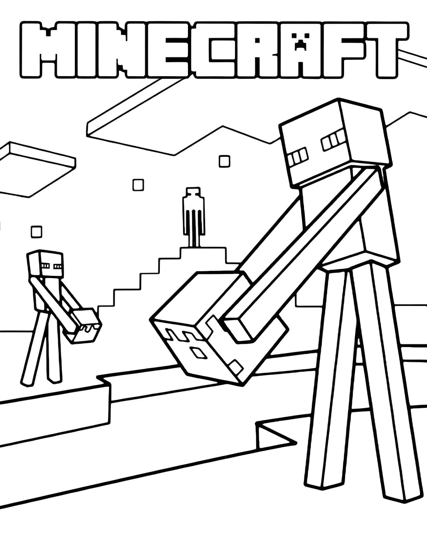 Enderman di minecraft da colorare