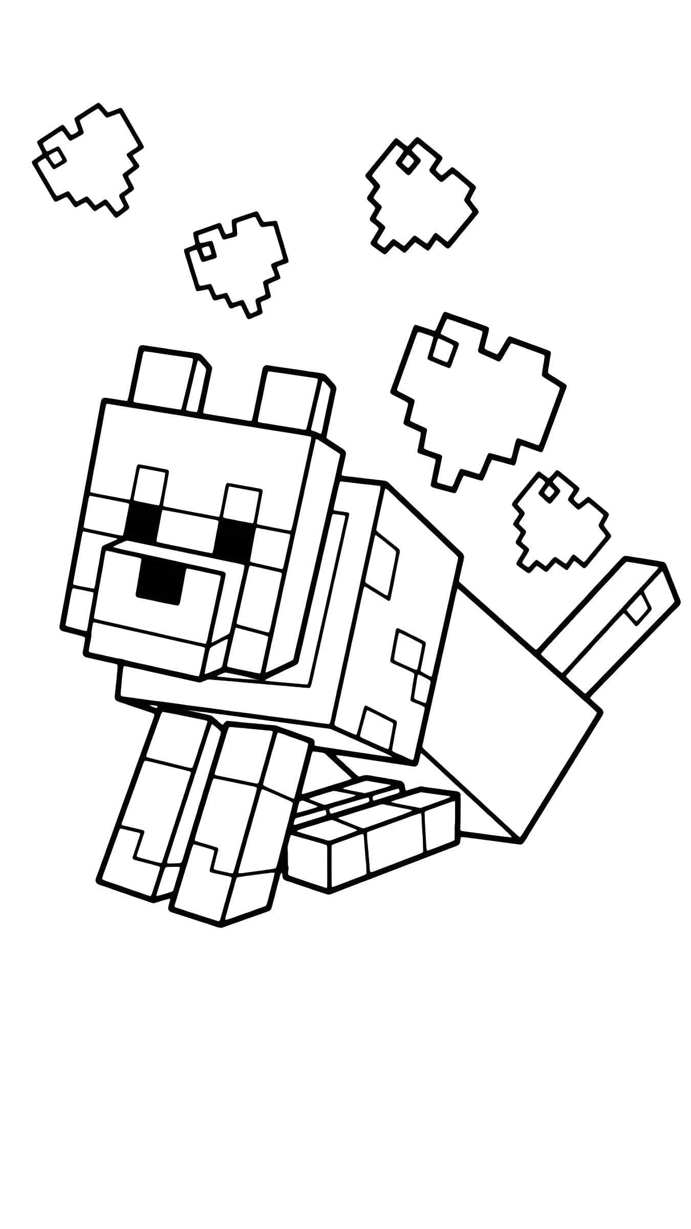Lupo di minecraft da stampare