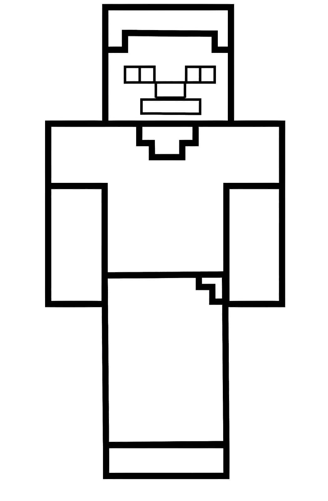 Steve di minecraft da colorare