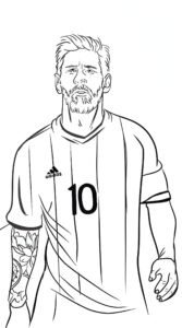 Disegno di lionel messi da colorare
