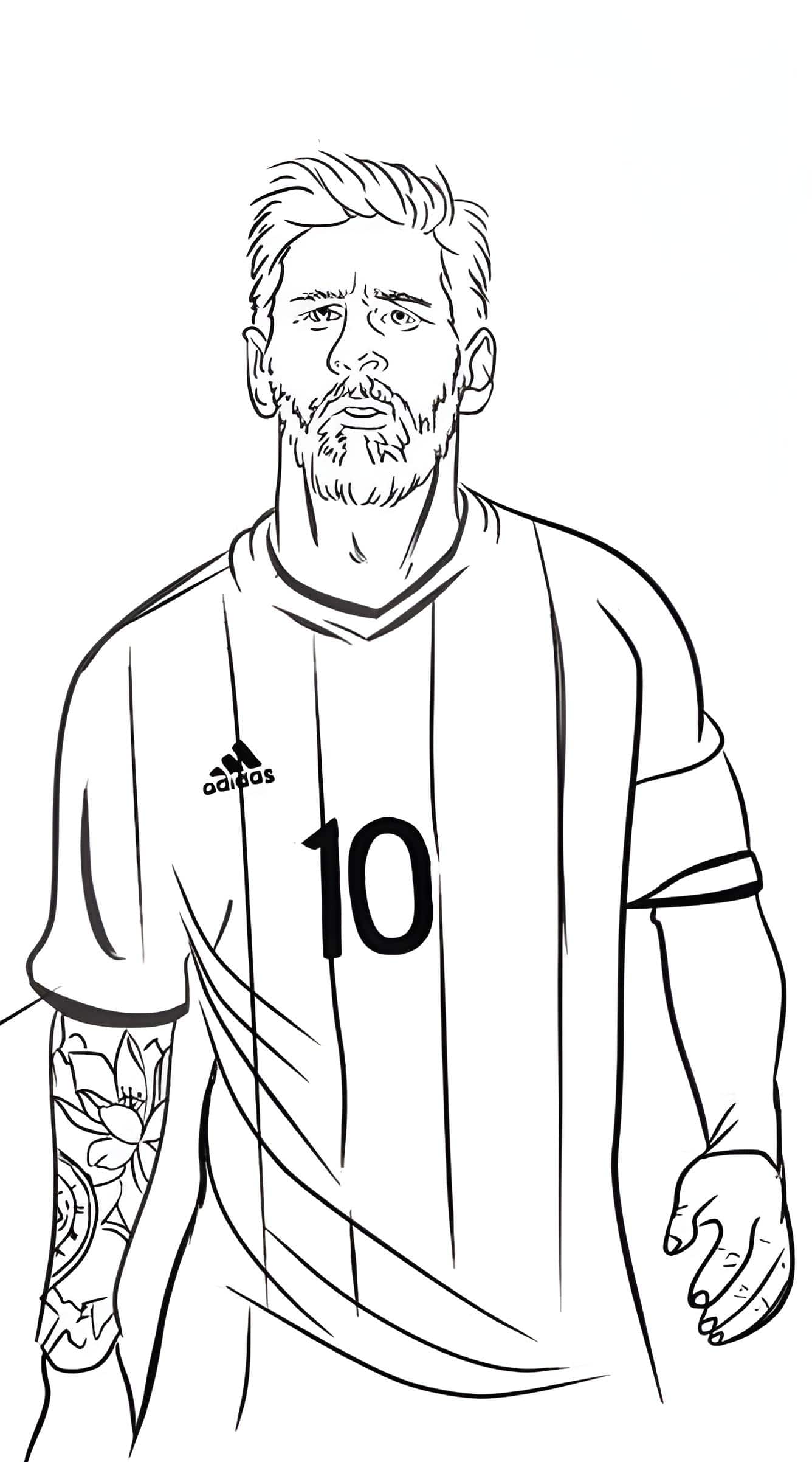 Disegno di lionel messi da colorare