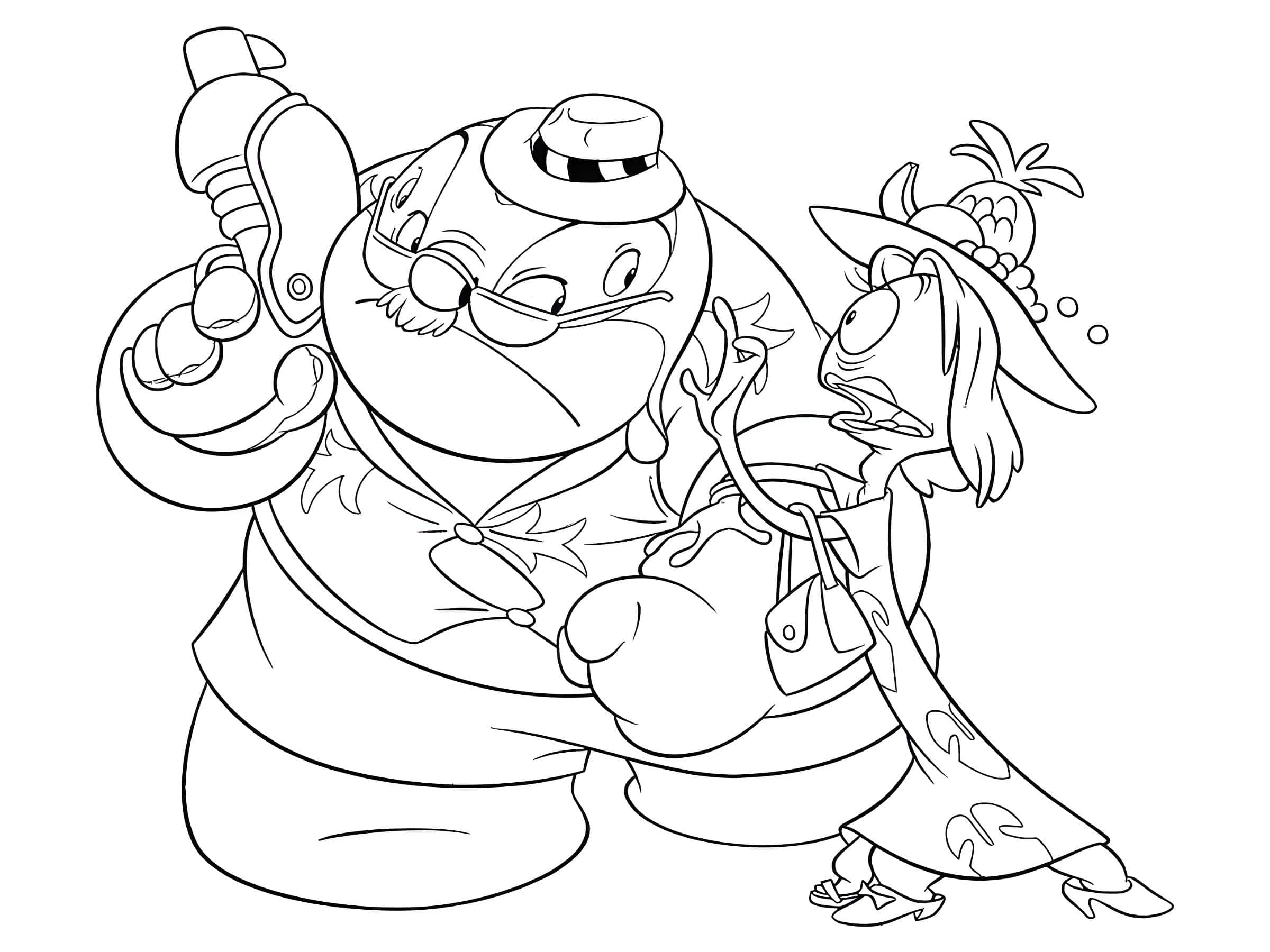 Disegno dei personaggi lilo e stitch da colorare