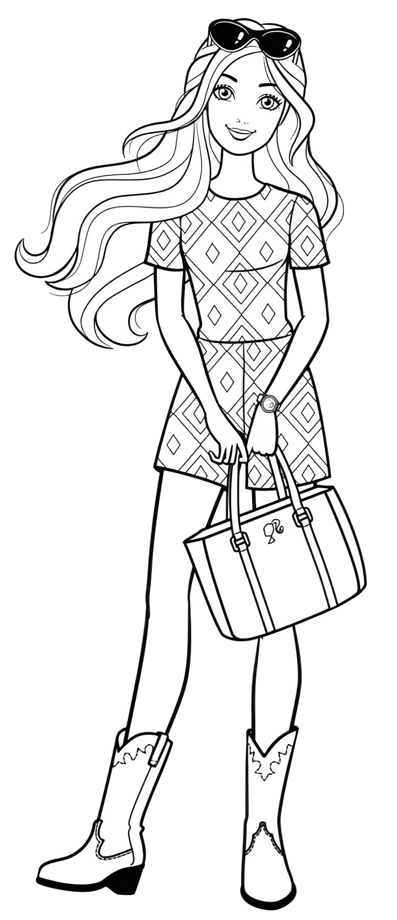 Disegno di barbie fashion da colorare