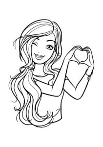 Disegno di barbie da colorare