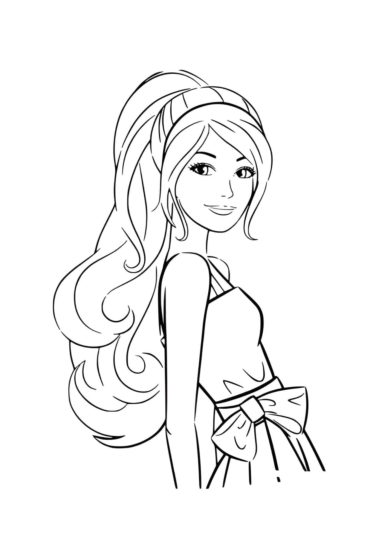 Disegno di barbie da colorare e stampare