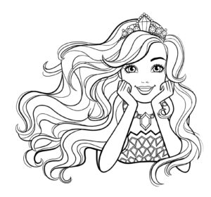 Disegno di barbie principessa da colorare