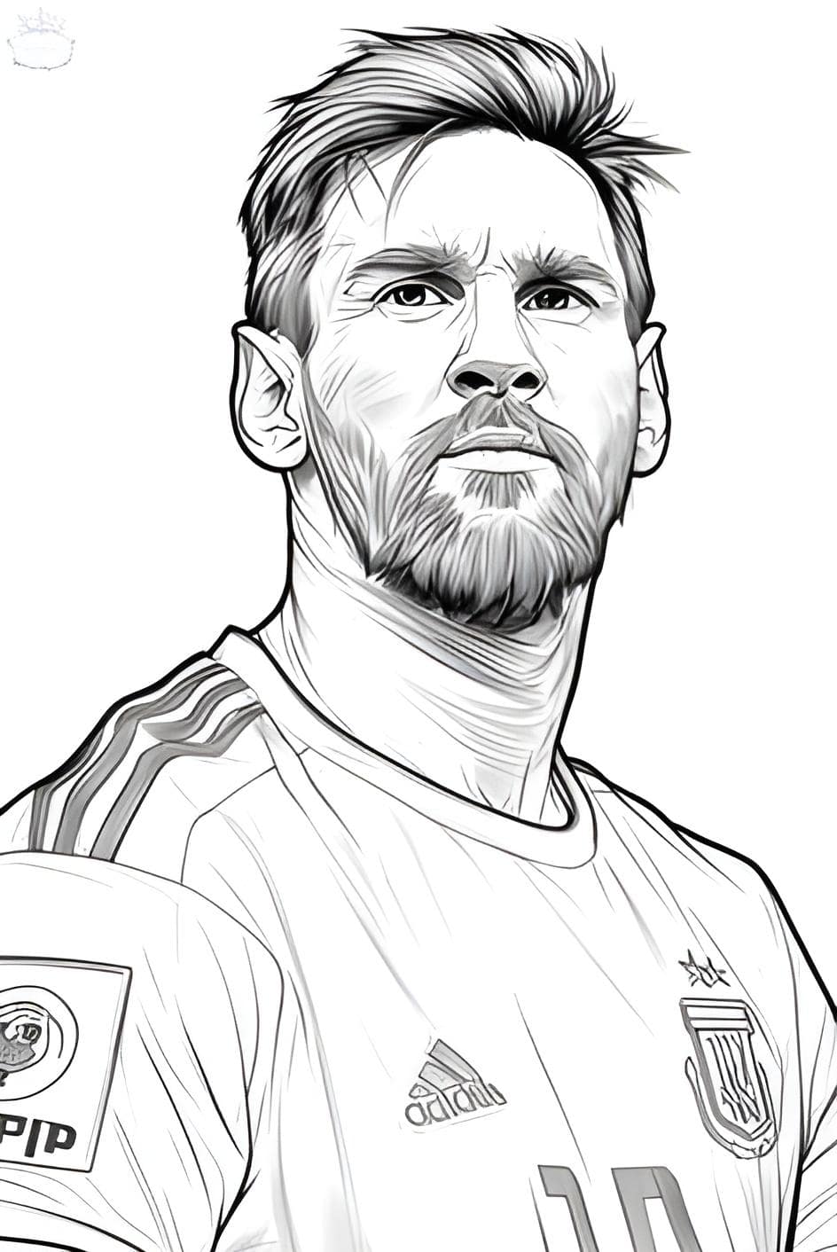 Disegno di lionel messi in argentina da colorare