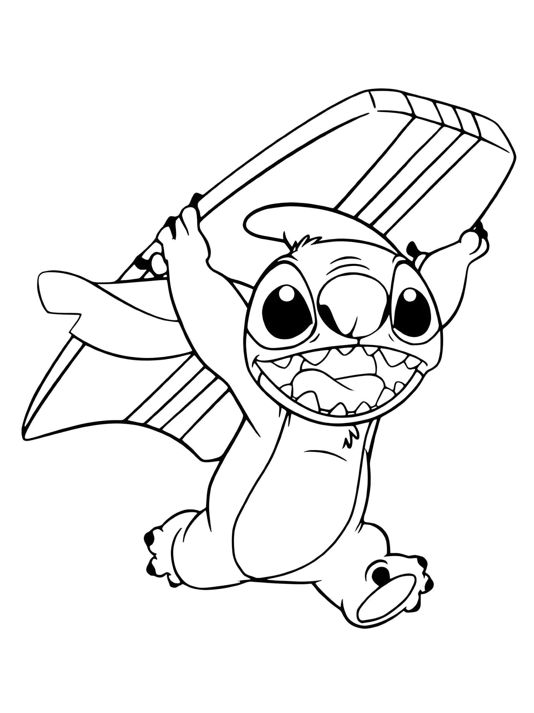 Disegno di stitch con tabella da stampare